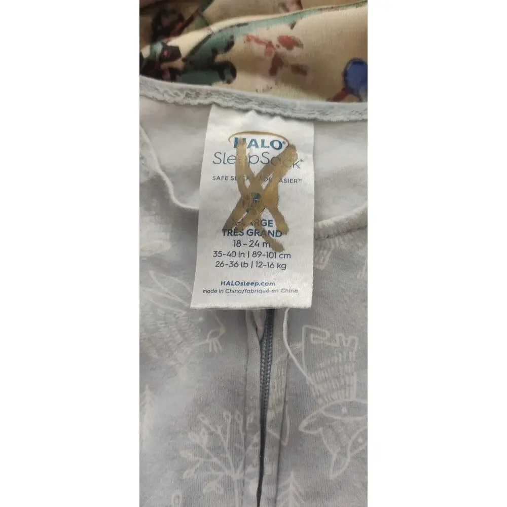 Halo Baby Blue XL Sleepsack Zip Up Swaddle Blanket 18-24 Month Wilderness Print